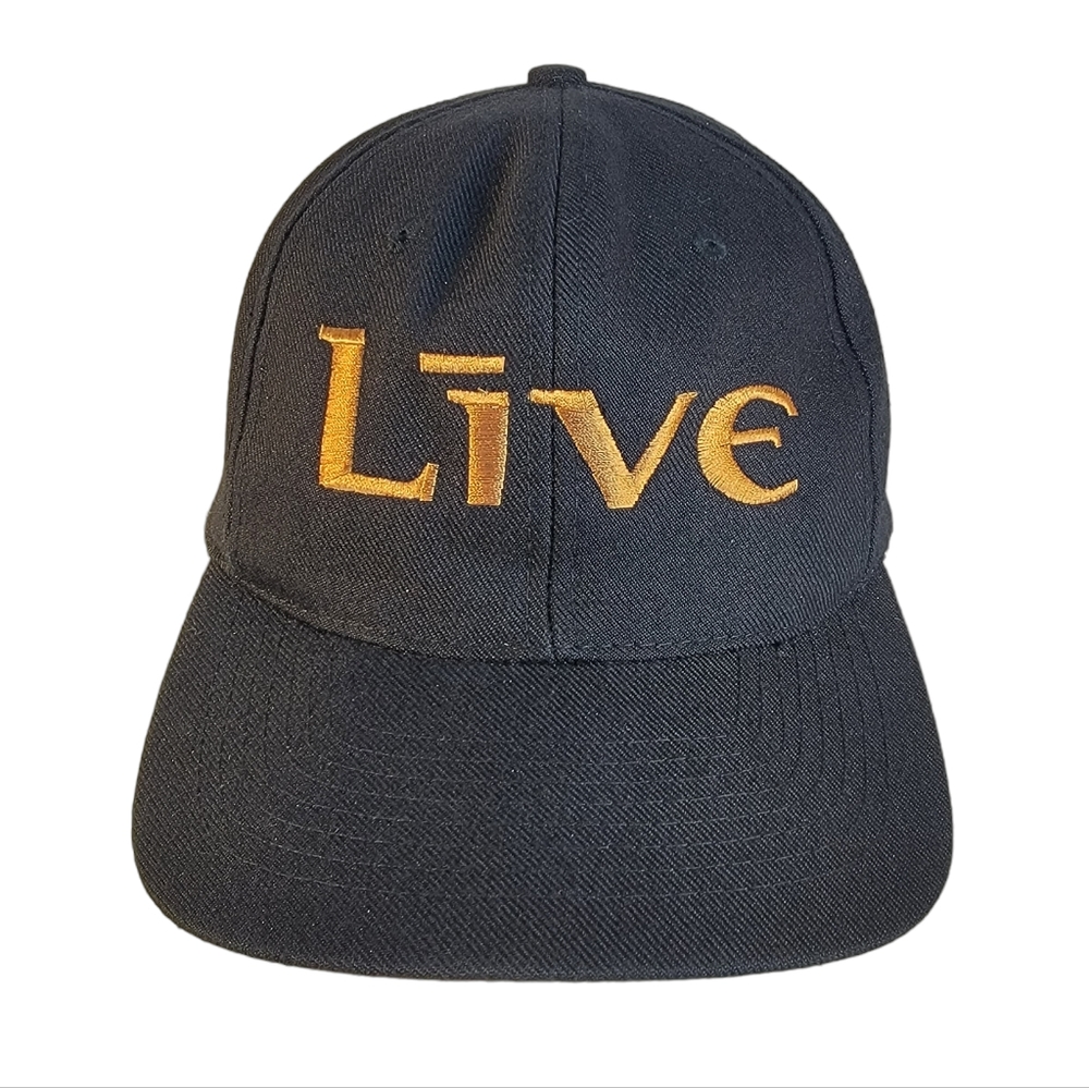 Vintage 90s Black Live Band SnapBack Hat